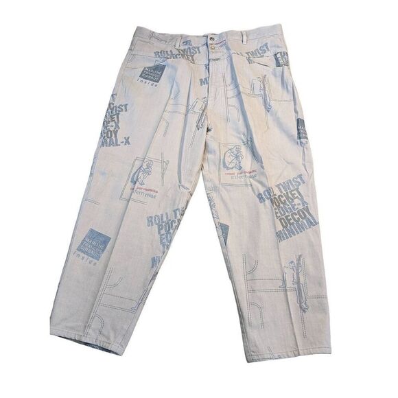 Vintage Marithe Francois Girbaud print all over jeans. Baggy fit size 44